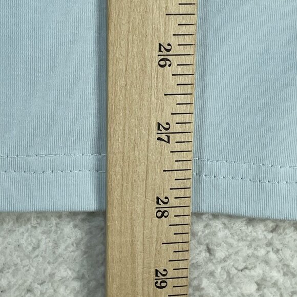 Scott James Shirt Men's Large Blue Short Sleeve Band Collar Buttons - Picture 4 of 8